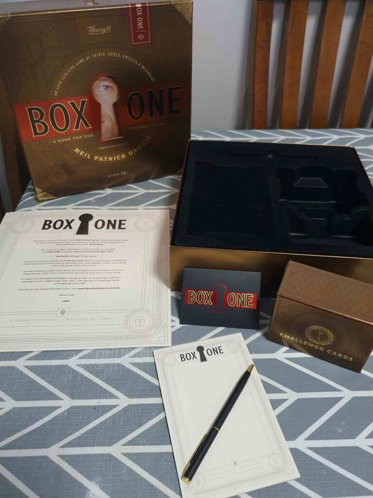 The contents of Box ONE by Neil Patrick Harris