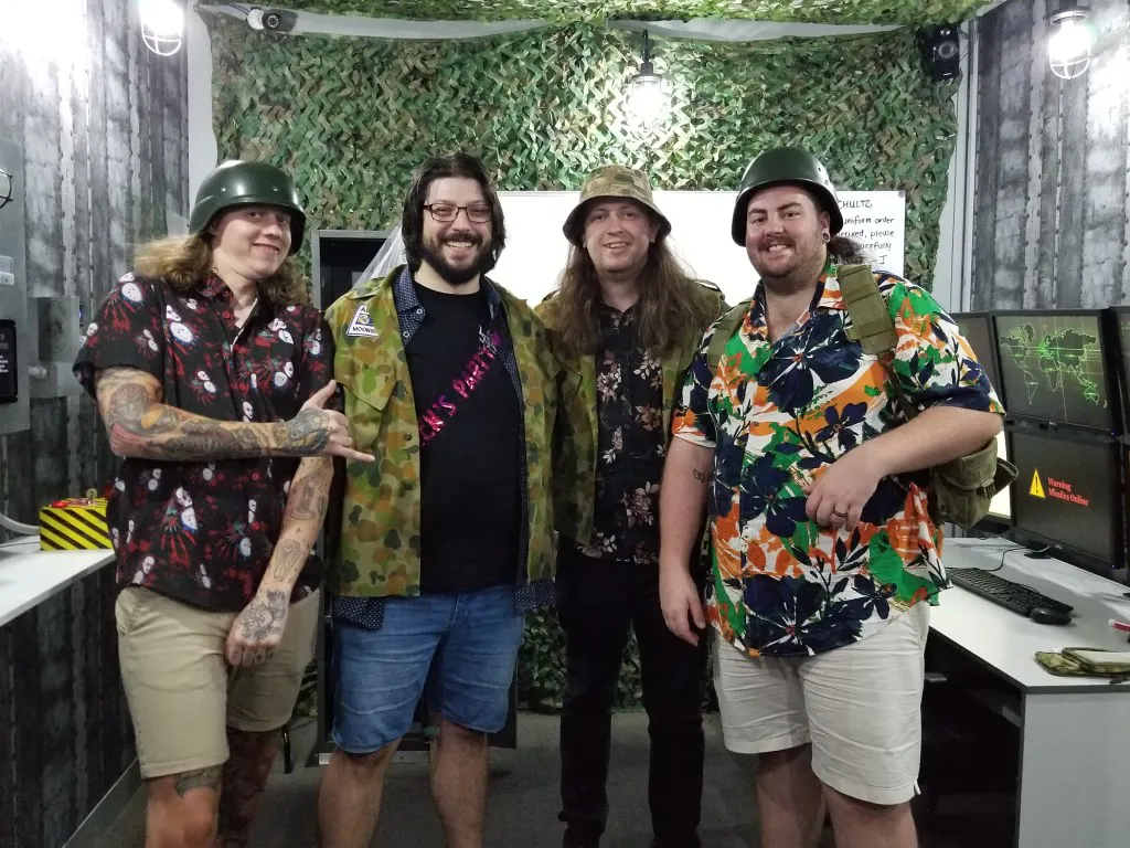 Gent's on their Buck's night in our Launch Escape Room