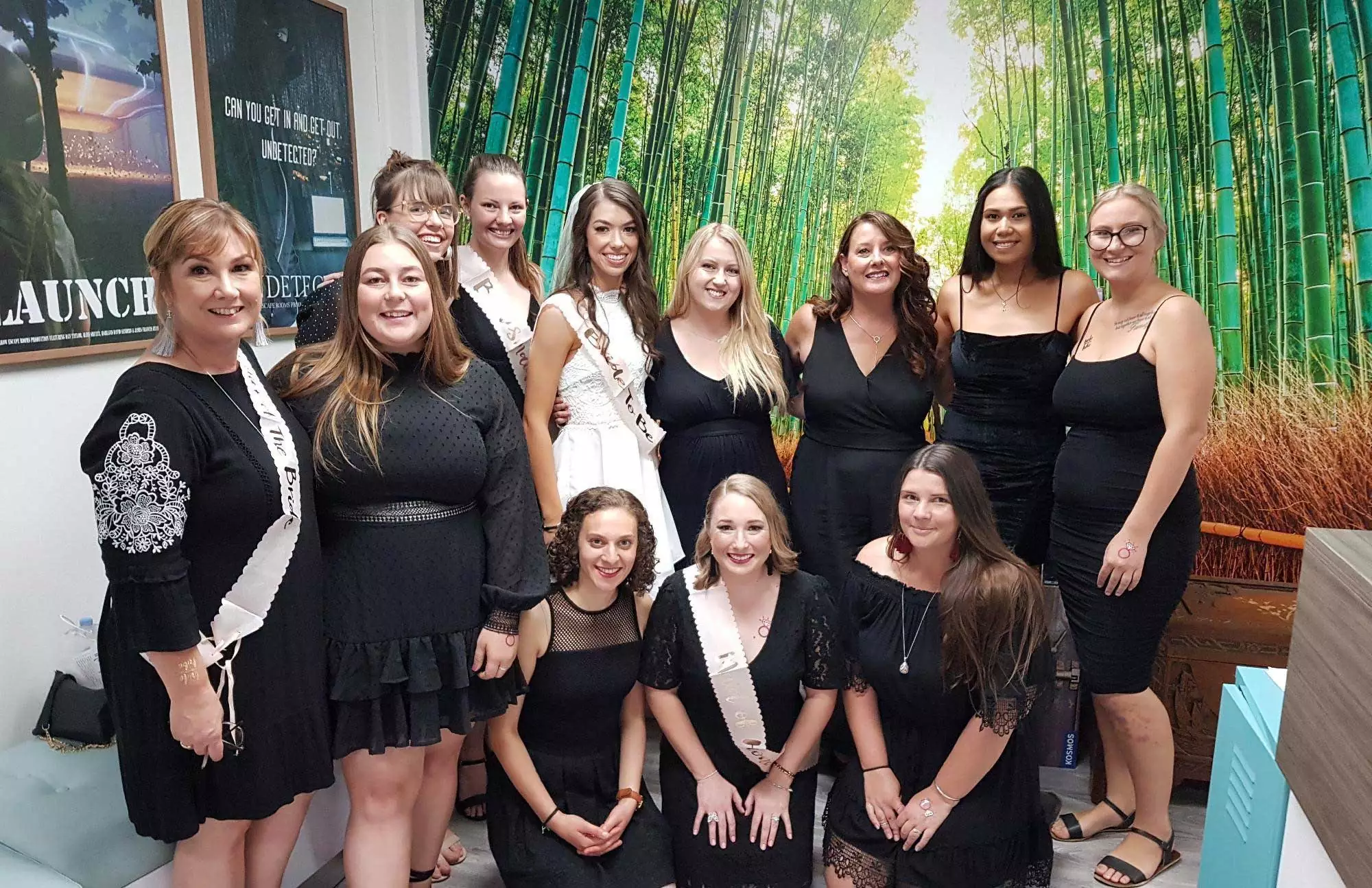 Hens Party post escape room photo at Narrow Escape Rooms Sydney