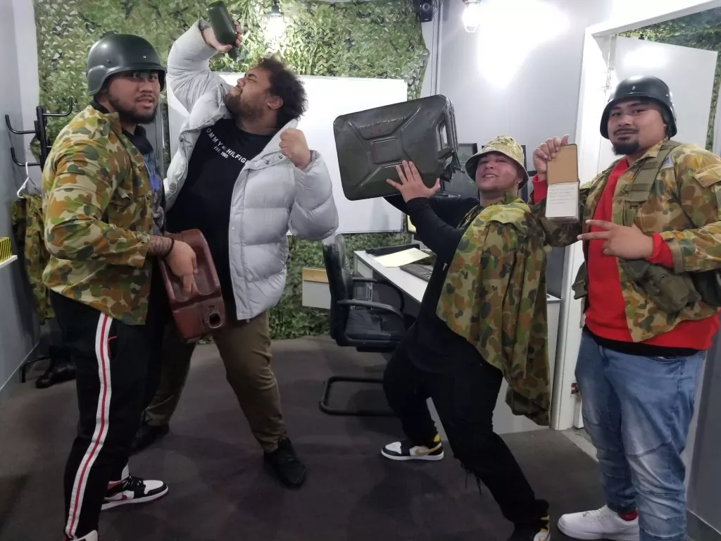 Celebrating their Buck's party in our Launch escape room in Sydney.