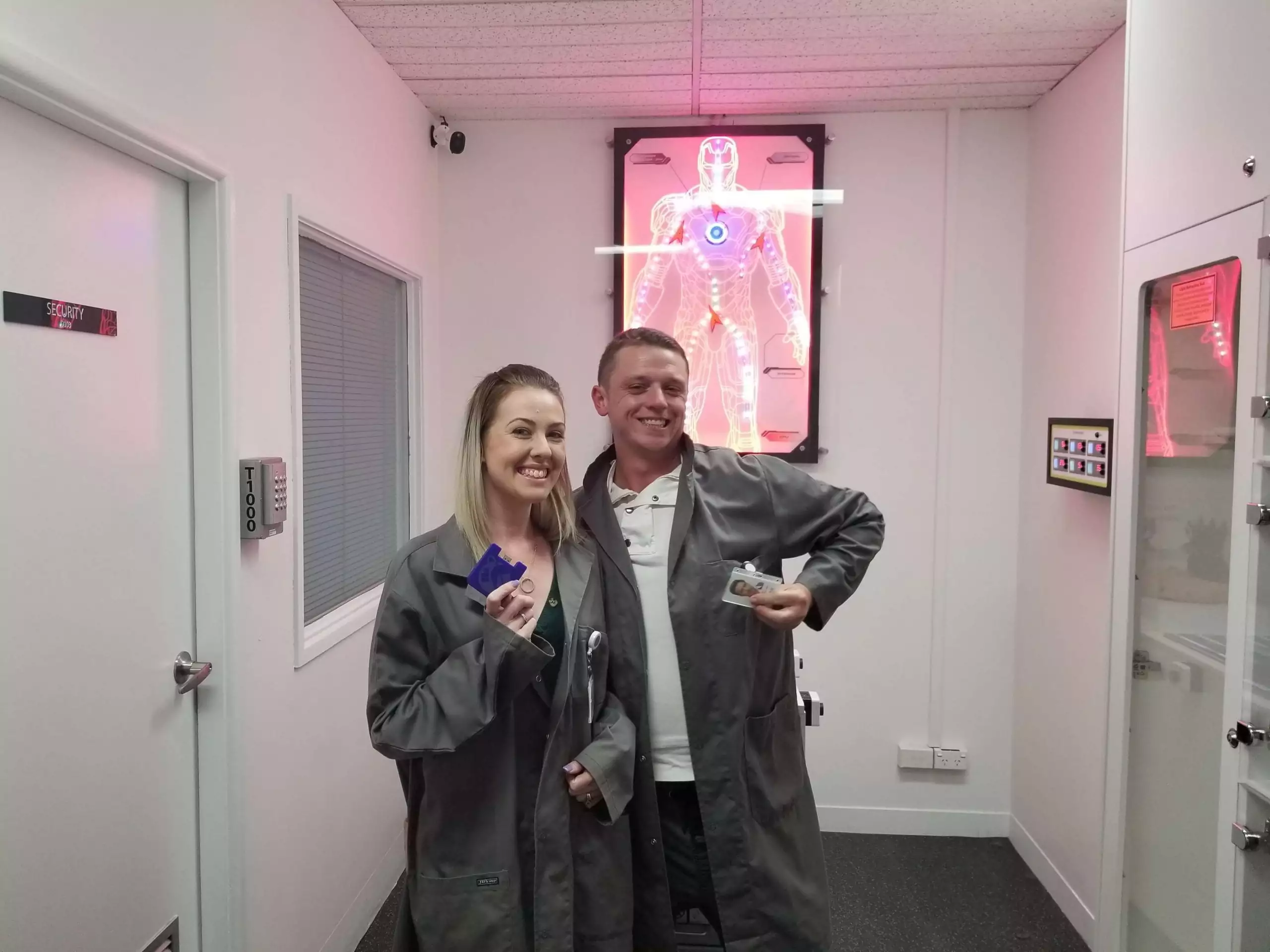 A couple celebrating Valentine's Day in our Undetected escape room in Sydney