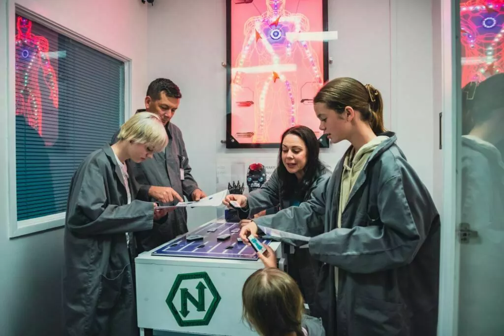 Family group enjoying our escape room in Sydney.