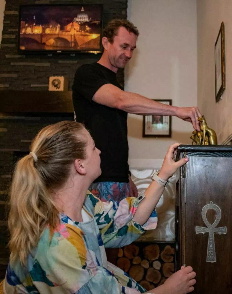 A couple enjoying our escape room in Sydney
