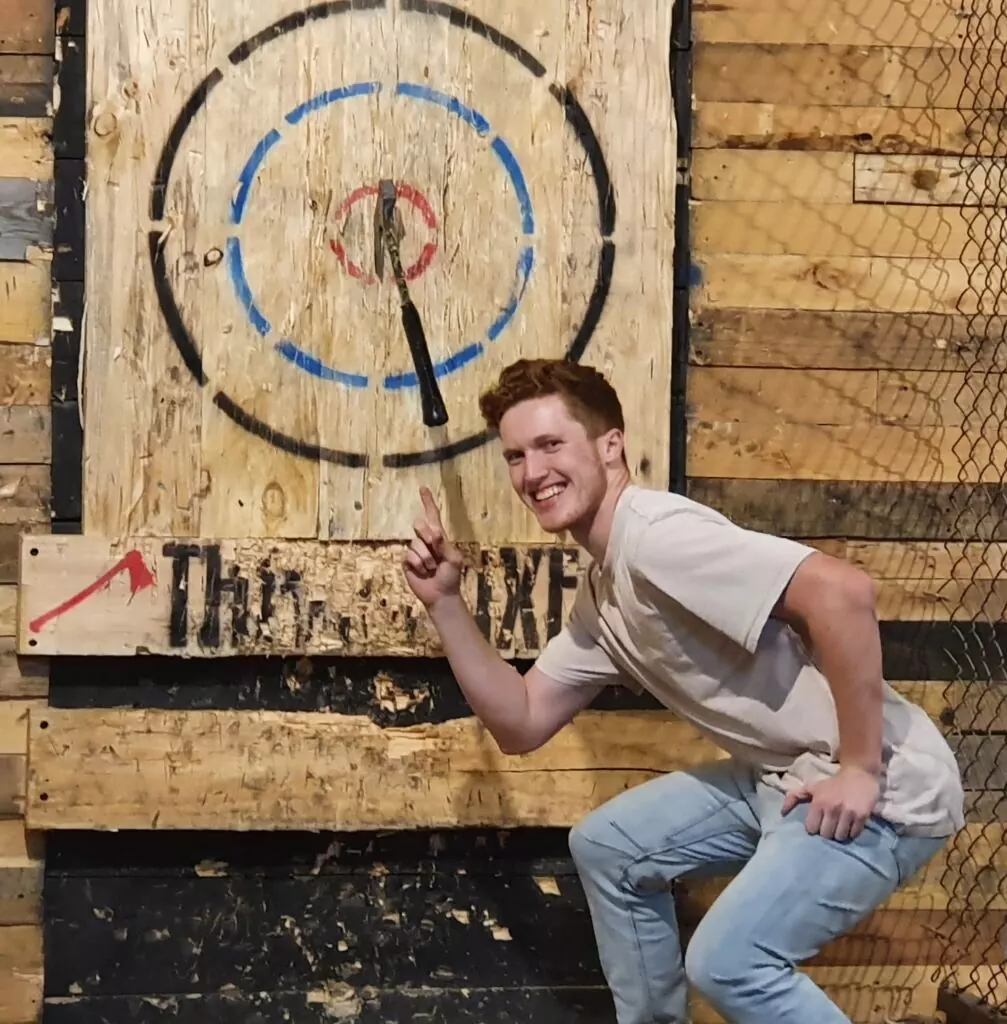 2021 Narrow Escape Rooms Throw Axe Winner.