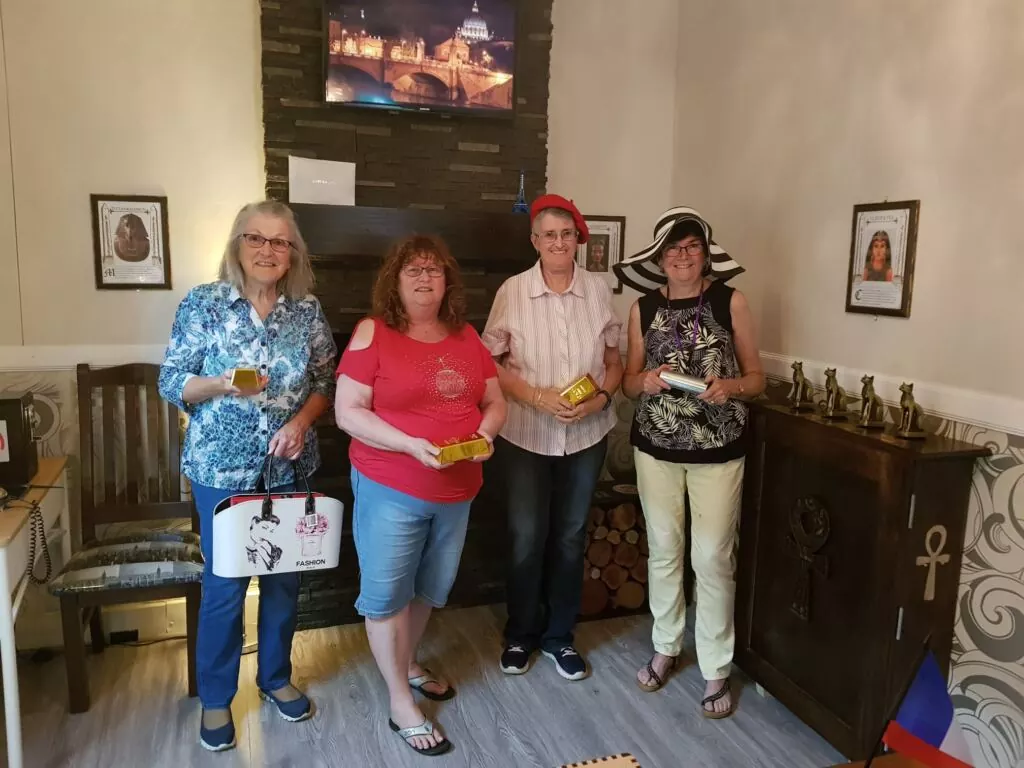 Four Seniors successful in completing The Inheritance game at Narrow Escape Rooms Penrith