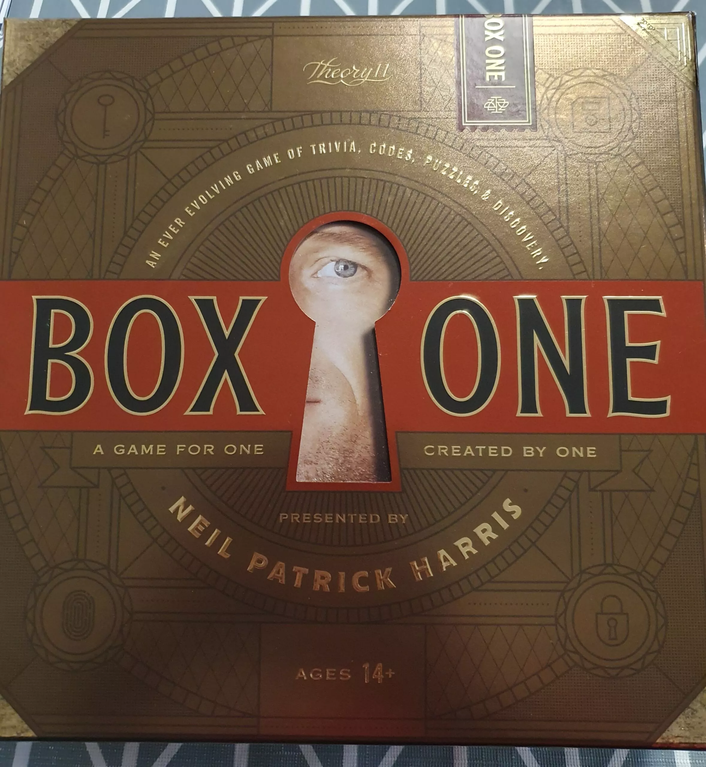Box One, the one player escape room, front of box